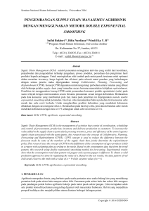 pengembangan supply chain manajemen agribisnis dengan
