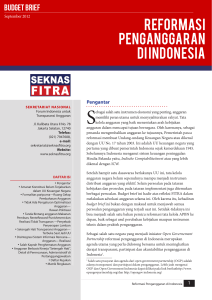 reformasi penganggaran di indonesia