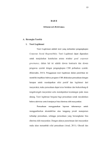 BAB II TINJAUAN PUSTAKA A. Rerangka Teoritis 1. Teori Legitimasi