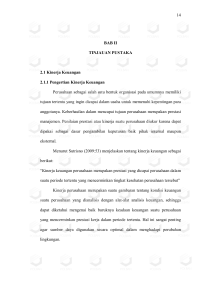 14 BAB II TINJAUAN PUSTAKA 2.1 Kinerja