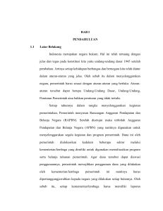 BAB I PENDAHULUAN 1.1 Latar Belakang Indonesia