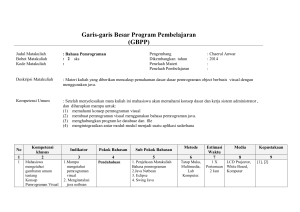 GARIS BESAR PROGRAM PEMBELAJARAN ( GBPP)