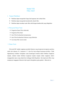 Modul VIII Filter Aktif - Laboratorium Elektronika UI