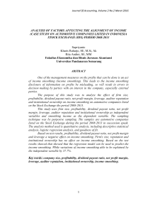 analysis of factors affecting the alignment of income