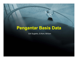 Kontrak Kuliah Pengantar Basis Data