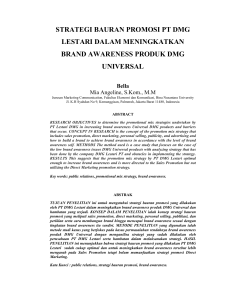strategi bauran promosi pt dmg lestari dalam meningkatkan brand