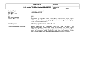 formulir rencana pembelajaran semester