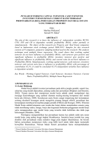 PENGARUH WORKING CAPITAL TURNOVER, CASH TURNOVER