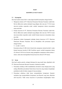 85 5 BAB 5 KESIMPULAN DAN SARAN 5.1 Kesimpulan Dari hasil