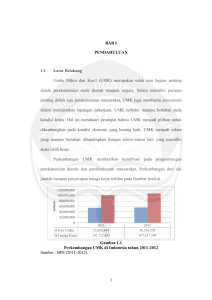 1 BAB I PENDAHULUAN 1.1 Latar Belakang Usaha Mikro dan Kecil