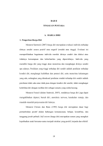 BAB II TINJAUAN PUSTAKA A. HARGA DIRI 1. Pengertian Harga