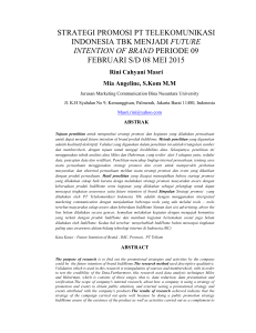 strategi promosi pt telekomunikasi indonesia tbk menjadi future