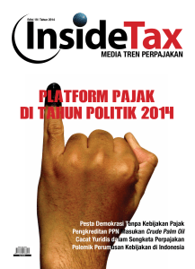Platform Pajak di Tahun Politik 2014