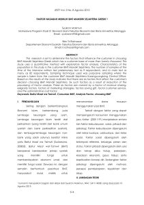 JESTT Vol. 2 No. 8 Agustus 2015 614 FAKTOR NASABAH MEMILIH