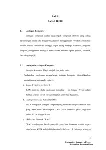 Universitas Sumatera Utara BAB II DASAR TEORI 2.1 Jaringan
