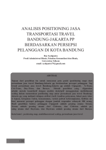 analisis positioning jasa transportasi travel bandung