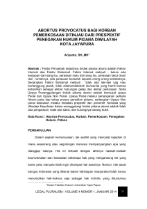 abortus provocatus bagi korban pemerkosaan ditinjau dari