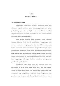 BAB II TINJAUAN PUSTAKA 2.1 Penggabungan Usaha