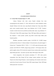 65 BAB IV ANALISIS HASIL PENELITIAN 4.1 Uraian Nilai Transaksi