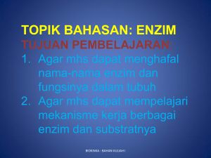 topik bahasan: enzim