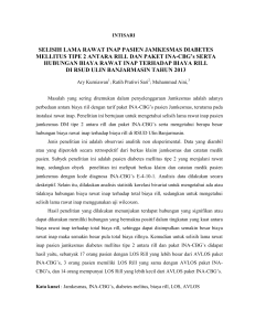 SELISIH LAMA RAWAT INAP PASIEN JAMKESMAS DIABETES