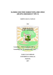 KLONING HIGH RISK HUMAN PAPILLOMA VIRUS