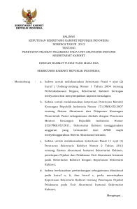 salinan keputusan sekretaris kabinet republik indonesia nomor 8