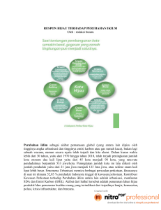 RESPON HIJAU TERHADAP PERUBAHAN IKILM Oleh