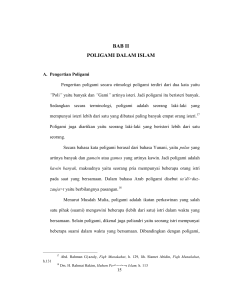 BAB II POLIGAMI DALAM ISLAM