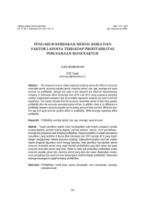 jurnal bisnis dan akuntansi - Trisakti School of Management