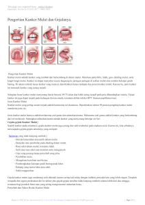 Pengertian Kanker Mulut dan Gejalanya.