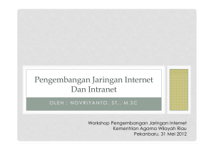 Pengembangan jaringan Internet dan Intranet