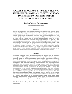 analisis pengaruh struktur aktiva, ukuran