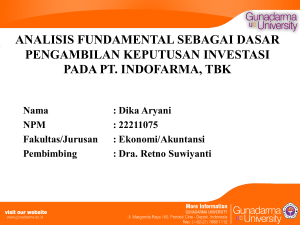 analisis fundamental sebagai dasar pengambilan keputusan