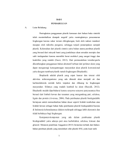 A. Latar Belakang Peningkatan penggunaan plastik kemasan dari