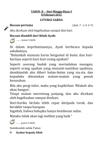 Bukankah manusia harus bergumul di bumi, dan hari