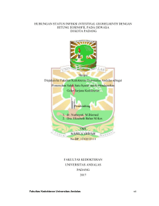 HUBUNGAN STATUS INFEKSI INTESTINAL GEOHELMINTH