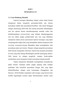 1 BAB 1 PENDAHULUAN 1.1. Latar Belakang Masalah Laporan