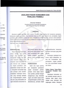 analisis pasar konsumen dan perilaku pembeli