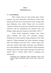 1 BAB 1 PENDAHULUAN 1.1 Latar Belakang Risiko sebagai salah