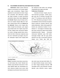 III. VOLKANISME DAN BENTUKLAHAN BENTUKAN