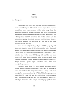 BAB V PENUTUP A. Kesimpulan Berdasarkan hasil analisis data