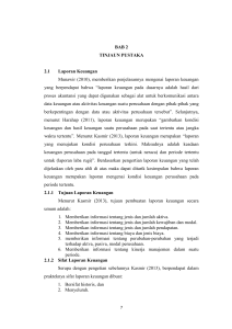 BAB 2 TINJAUN PUSTAKA 2.1 Laporan Keuangan Munawir (2010
