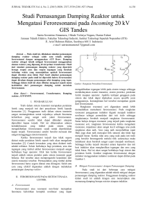 Studi Pemasangan Damping Reaktor untuk