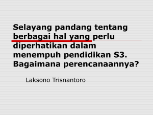 Berbagai Hal yang perlu diperhatikan dalam