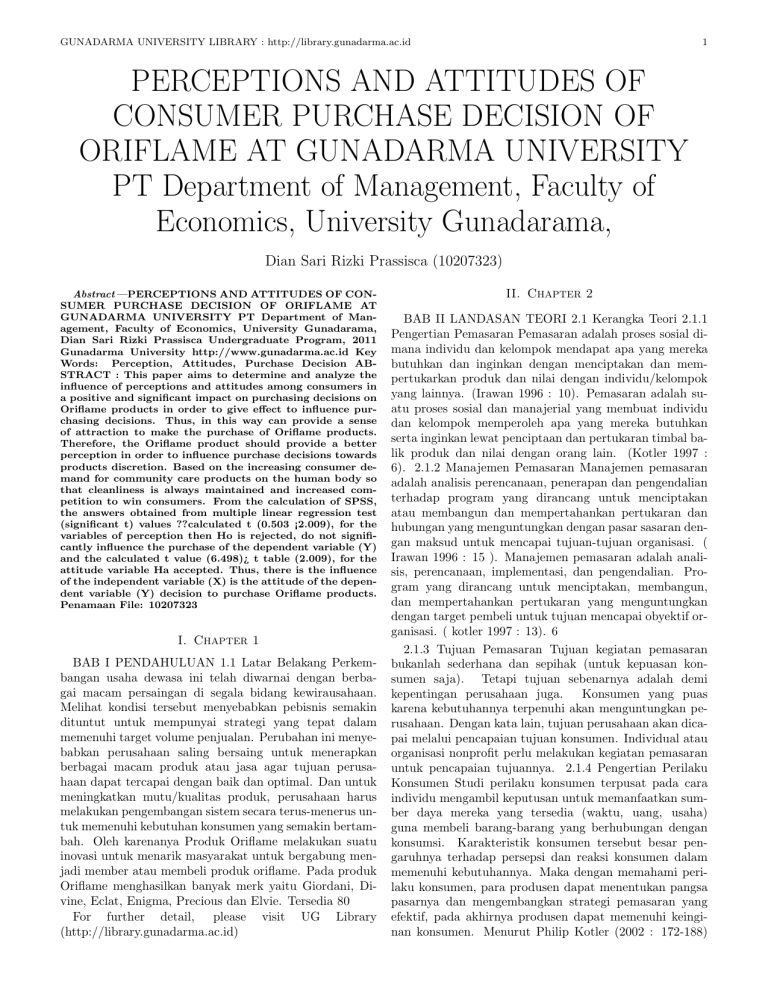 literature review of the economics of consumer perceptions and preferences