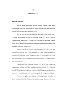 BAB 1 PENDAHULUAN 1.1!Latar Belakang Jejaring sosial