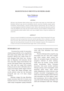 pendahuluan eksistensi dan identitas di media baru