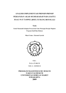 ANALISIS IMPLEMENTASI PRINSIP