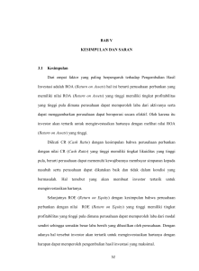 BAB V KESIMPULAN DAN SARAN 3.1 Kesimpulan Dari empat